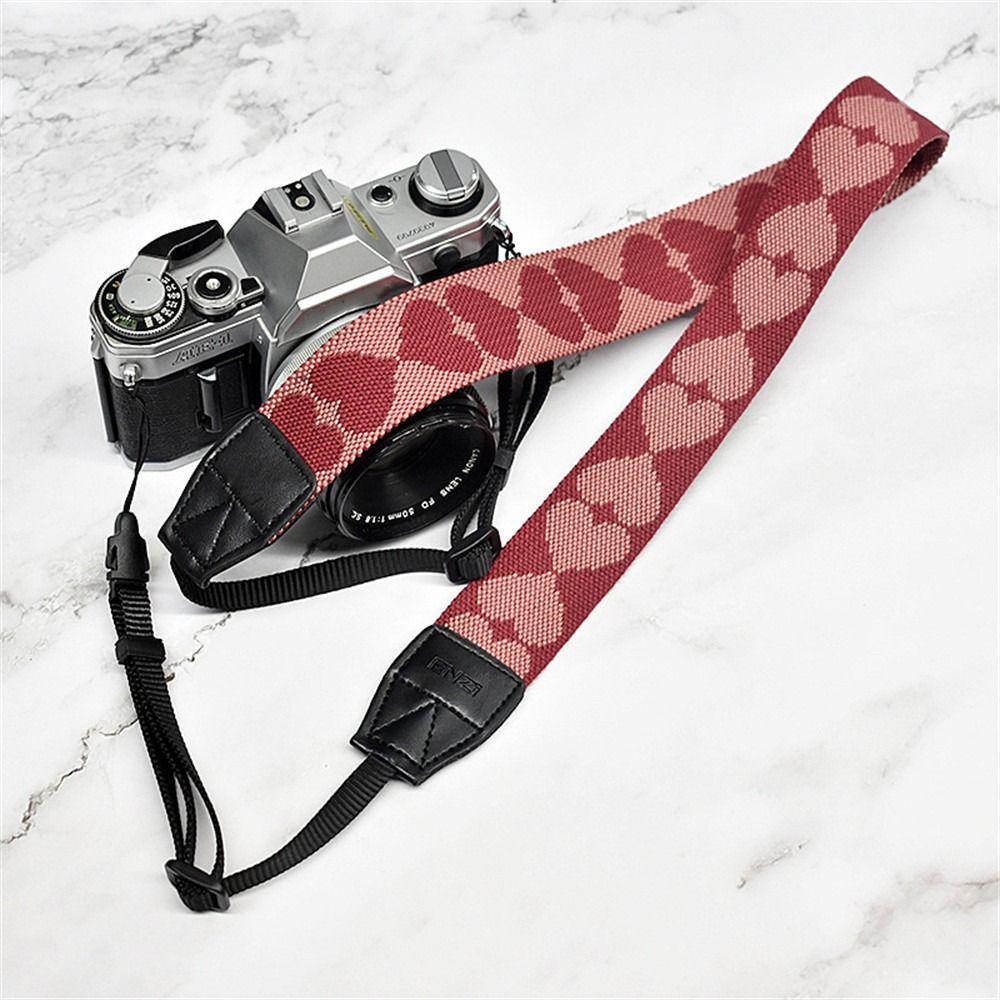 Adjustable Camera Shoulder Strap Love Heart Camera Neck Belt Photographic Equipment   DSLR Digital