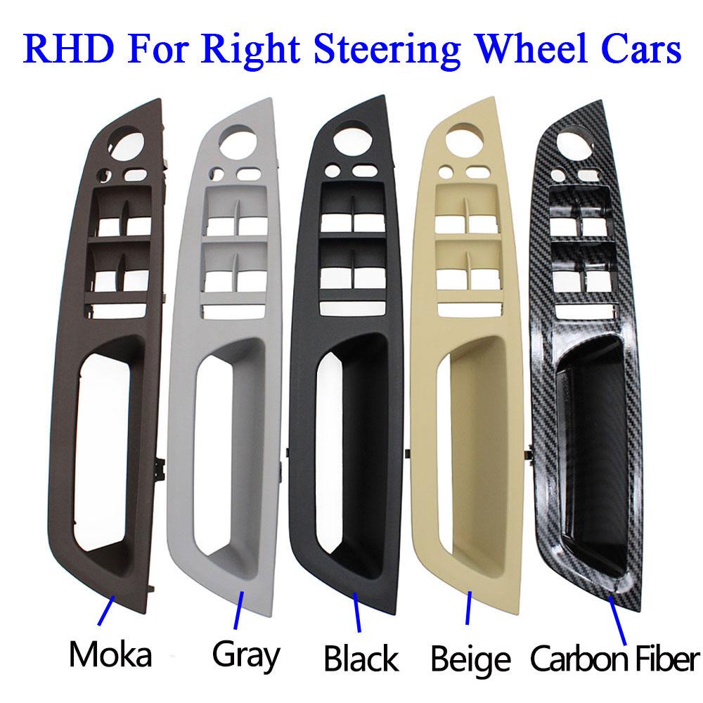 4PCS Kit LHD RHD Inner Driver Door Window Switch Armrest Cover Pull Handle Replacement For BMW X5 X6 E70 E71 E72