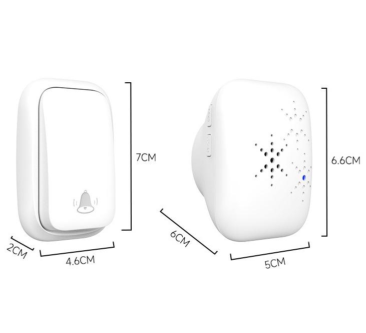 Doorbell Wireless Home Doors Self Generating Doorbell Elderly Caller One to One Wireless Electronic Doorbell QX-002