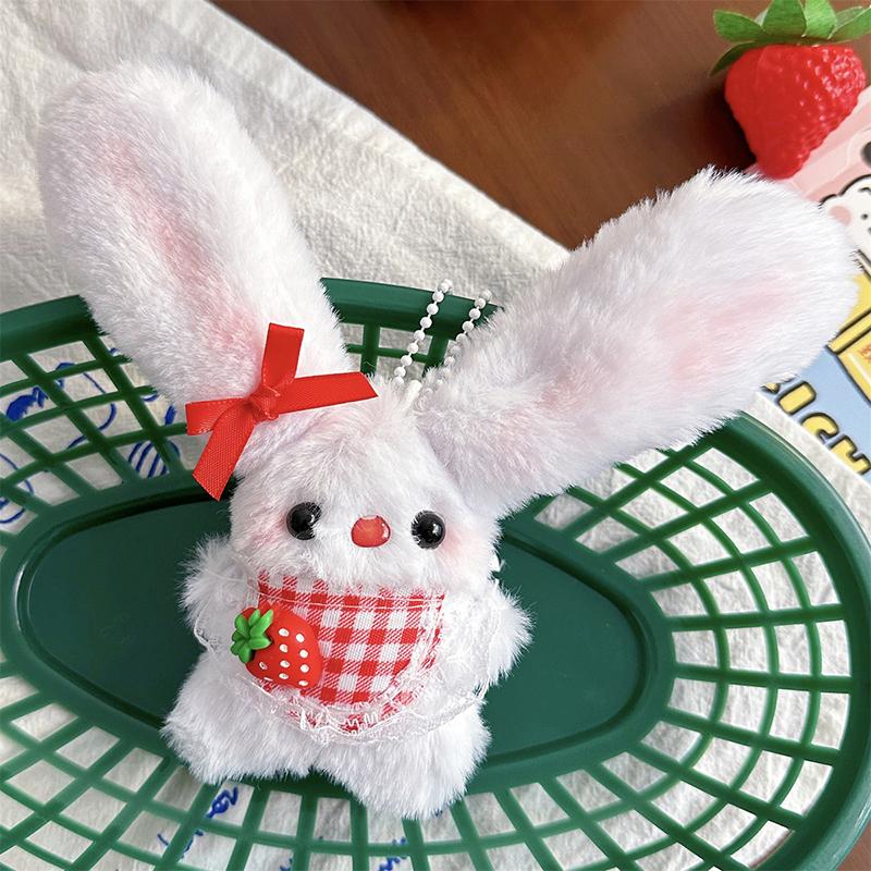 

Милый мультяшный маленький кролик брелок кулон кавайный пищащий плюшевый кукольный брелок креативный рюкзак украшения аксессуары подарки