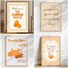 Print Pumpkin Spice Latte, Podzimní kávová nástěnná dekorace, Útulná podzimní dekorace do kuchyně, Ilustrace dýně, Sezónní kavárenský plakát, Nástěnné umění