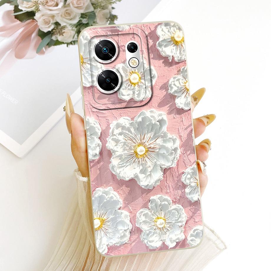 Fashion Painting Phone Case For Infinix Zero 30 4G 5G Zero X Neo X Pro Funda Soft Matte Silicone Bow Pattern Cartoon Cat Cover