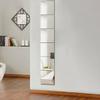 6 Pcs Mirror Tile Wall Sticker Square Self Adhesive Reflective Bathroom