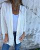 1116 European and American Autumn and Winter New Cardigan Solid Color Casual Loose Pocket Top Women
