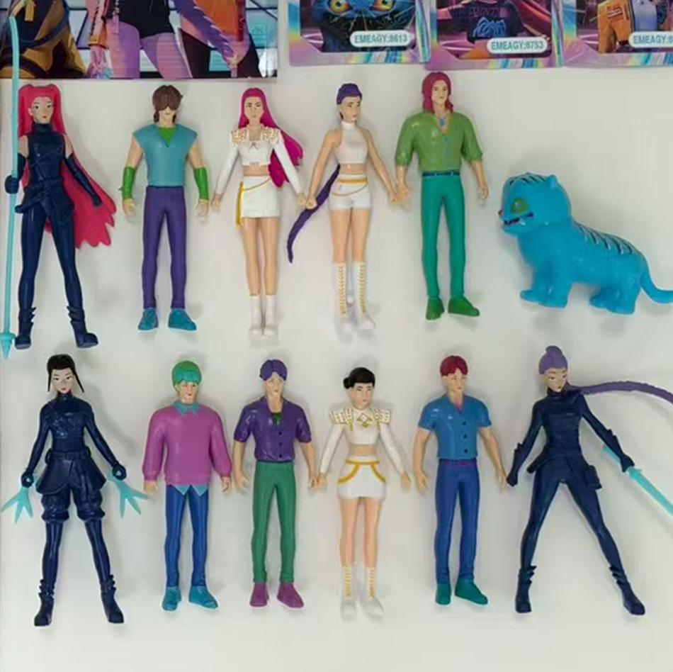 Kpop Demon Hunters Blind Box Figure Toy Set, Collectible, Derpy Tiger, Rumi, Mira, Zoey, Christmas Dolls for Fans, 1-24Pcs