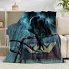 1PC Alien horror Artwork Flannel Blanket Gift, Suitable for Both Men And Women, Soft Ideal for Beds And Sofa, Birthday Or Christmas Gift