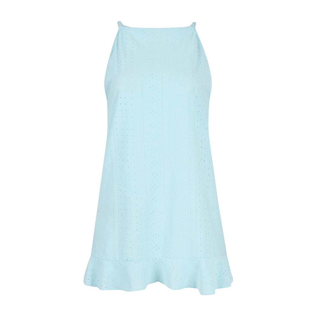 Women's Summer Loose Round Neck Color Pleated Vest Sleeveless Suspender T-Shirt For Women