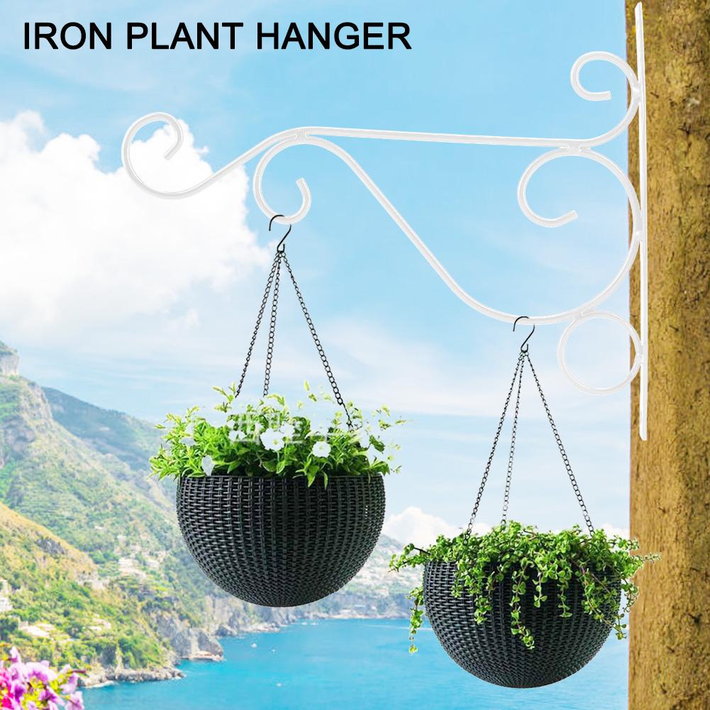 Iron Plant Hanger Wall Hanging Bracket Flower Hook for Home Garden Decoration 25*21cm