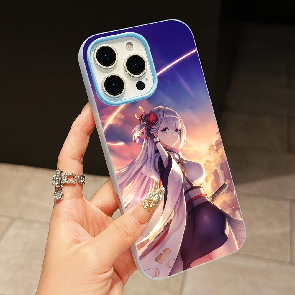 Azur Lane Shoukaku Phone Case for iPhone 17 16 15 14 13 12 11 Air Pro Max Plus Jelly Double layer Light Blue Cover