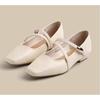 New Retro Style Thick Heels Women Mary Jane Shoes Shallow Pointed Toe Ladies Comfort Office Pumps Footwear Zapatos Mujer