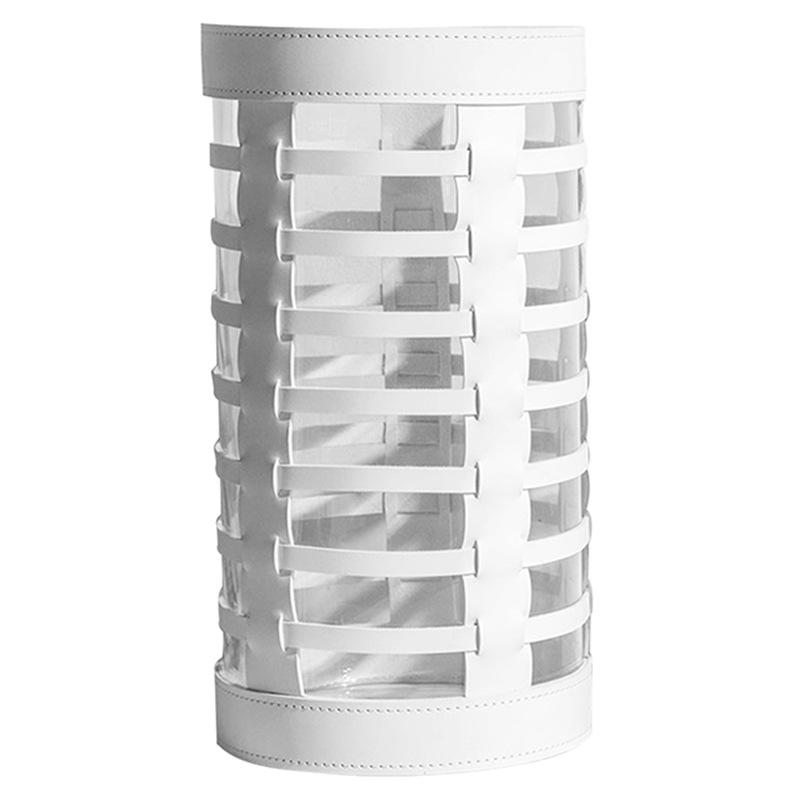 

Современные легкие роскошные плетеные кожаные полые стеклянные художественные цветочные украшения для офиса продаж, гостиной, столовой, вазы, украшения