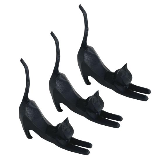 1/2/3Pcs Lifelike Cat Sculpture 3D Printed Handcrafted Simulation Cat Ornament Party Home Decoration Cat Lover Gift
