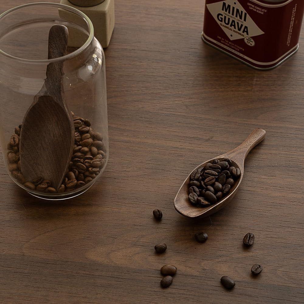 Multi-Purpose Black Walnut Coffee Scoop Wooden 1 Tablespoon/15ml Kitchen Scooping Tool Coffee Brewing Small Measuring Spoon