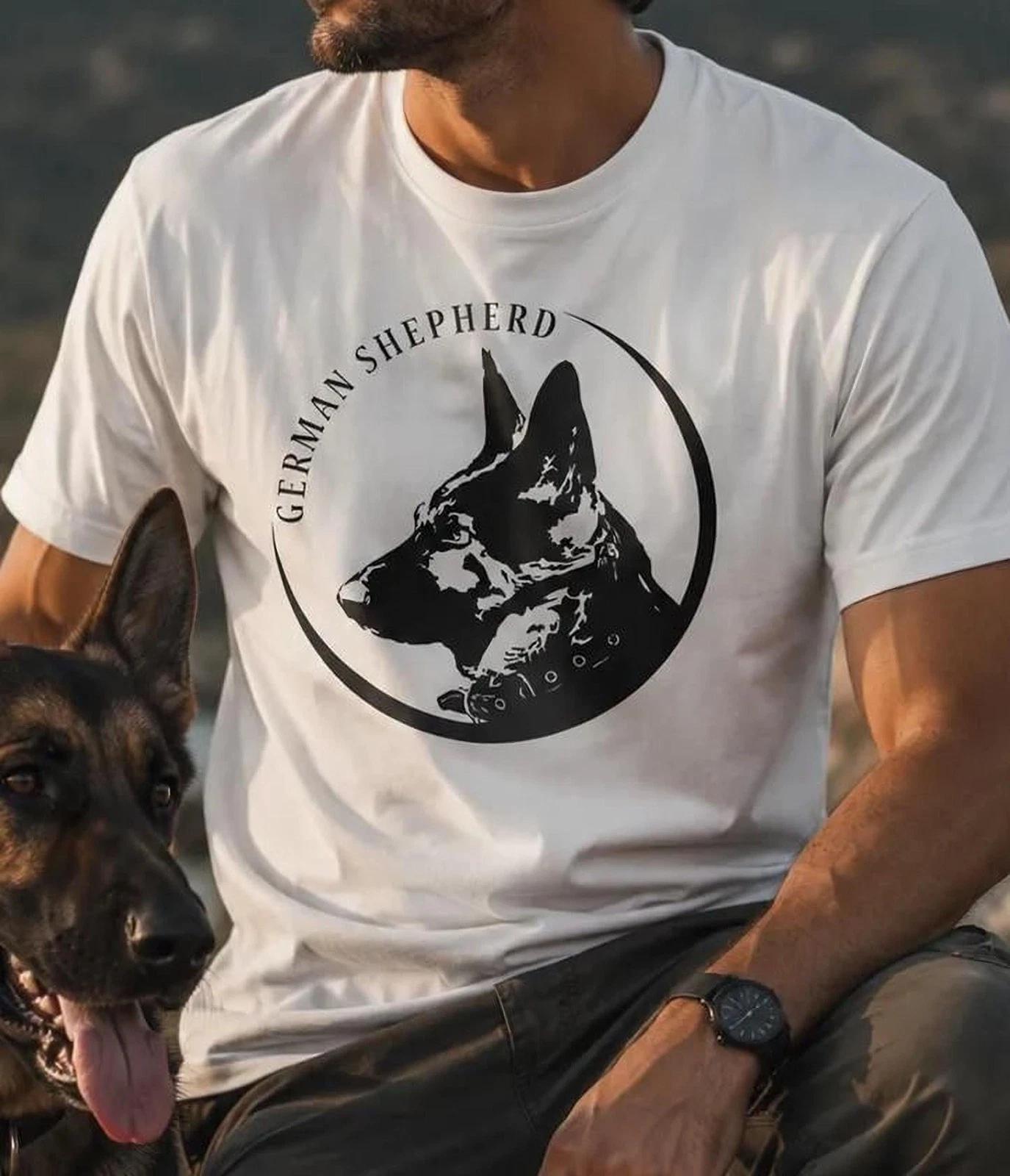German Shepherd T-Shirt, Alsatian Dog Lover Gift, GSD Owner Apparel Top XL