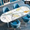 1pc Waterproof Oval Table Cover Oil-Proof Elastic Kitchen Dining Party Tablecloth Table Covers Outdoor Courtyard Home Decor