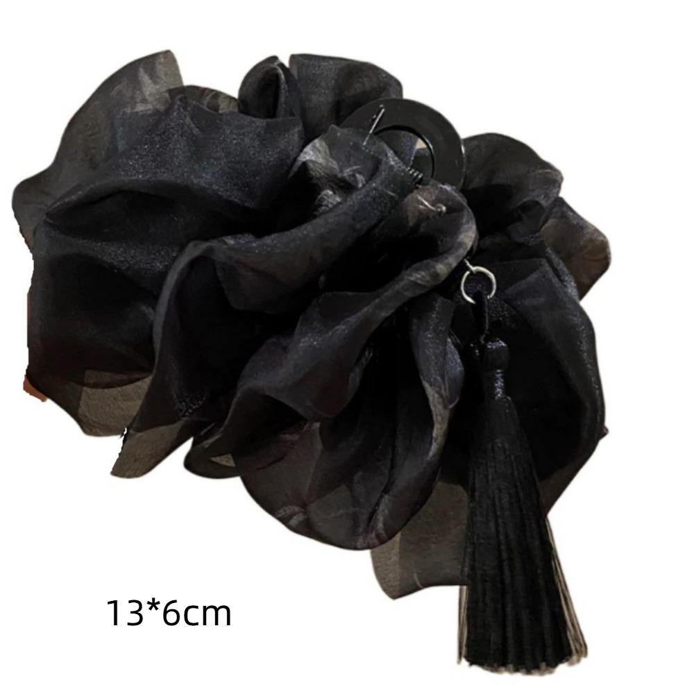 Cloud Tassel Bubble Mesh Hair Claw Chinese Style Back of The Head Clip  Hairpin Accessories
