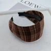 7.5 Wide-brimmed Plaid Headband  Winter Short Plush  Hairband  Makeup  Covering White Hair Headbands for Women Diadema Mujer