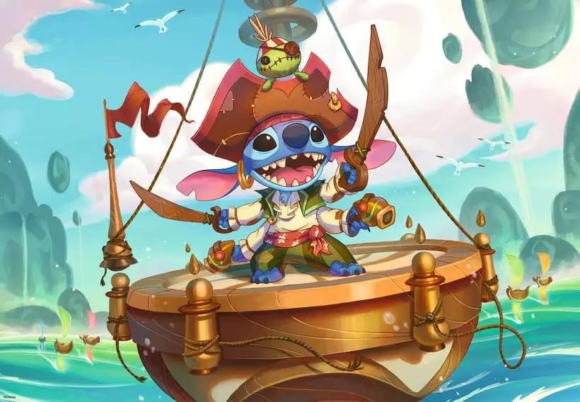 Ravensburger Jigsaw Puzzle Disney Lorcana Puzzle and the Alien Buccaneer 300 12001662 Christmas Gift "Stitch Pieces" Puzzle, Birthday,