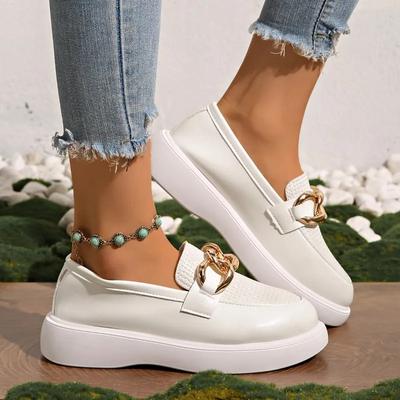 Fashion 2025 New Ladies Shoes Slip-on Women's High Heels Fashion Metal Decoration Casual Hot Sale Plus Size Best Seller Shoes for Women