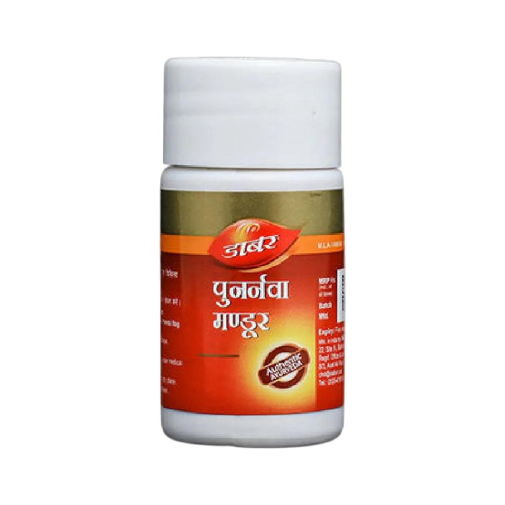 Dabur Punarnava Mandoor Ayurvedic Tablets For Liver Health And Anemia Support | Herbal Supplement | 60 Tablets Pack