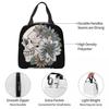 Vintage Gothic Skull Roses Insulated Lunch Bag for Women Kids Portable Food Boxes Thermal Lunch Box Tote