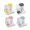Automatic Dog Cat Feeder 2 In 1 Feeder and Waterer Set Food and Water Supply Portable Removable Dry and Wet Separation