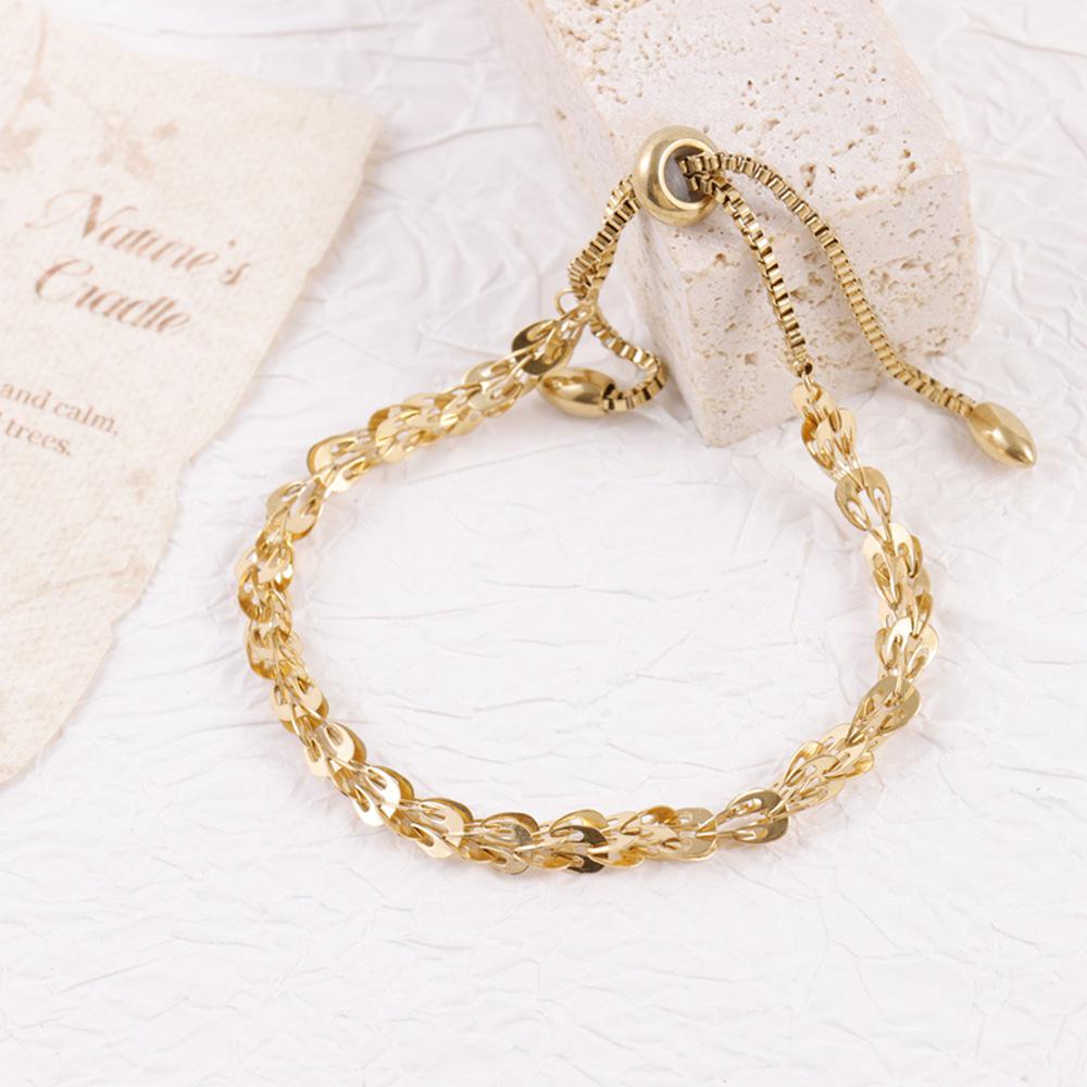 Adjustable Women's Drawstring Bracelet - Luxurious & Versatile Jewelry for Commuting
