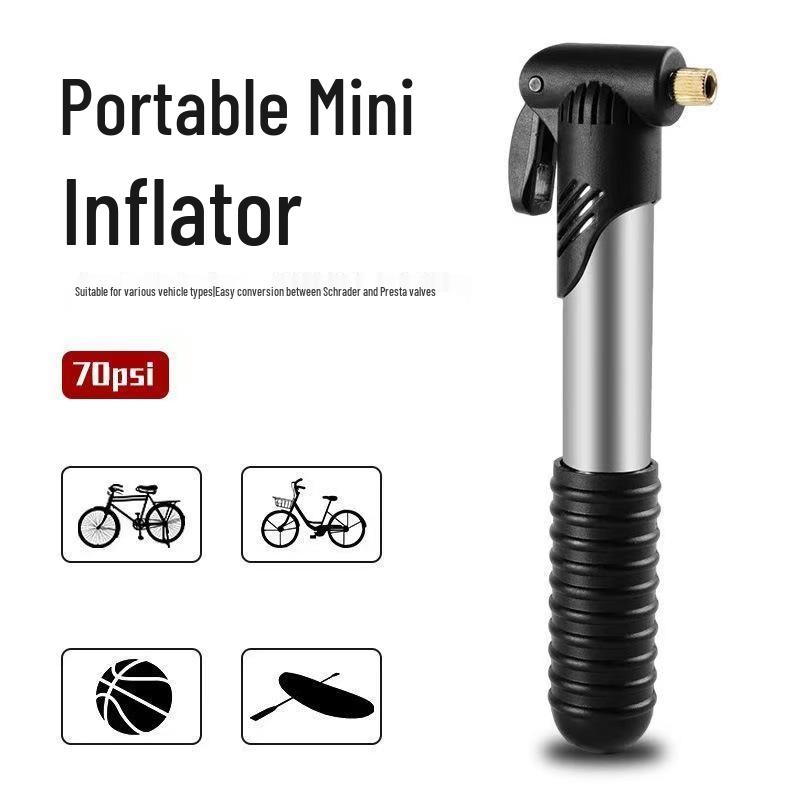 Compact Mountain Bike & Home Pump: Universal High-Pressure Inflation for Bicycles and Basketballs