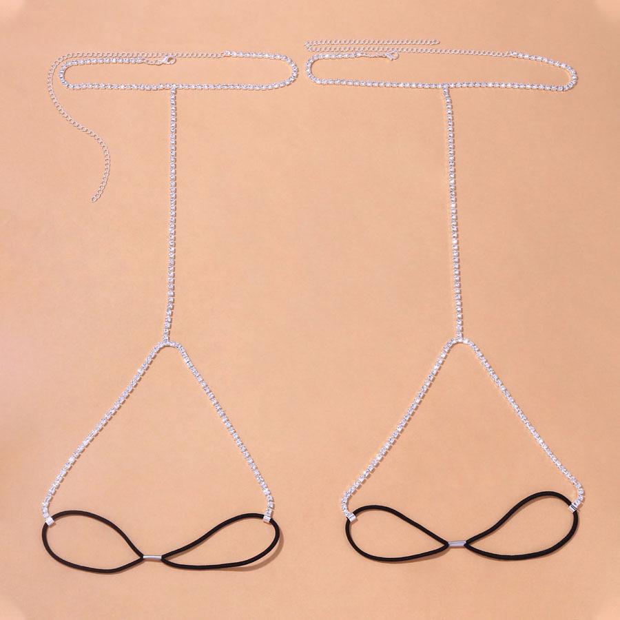 Sexy Rhinestone Leg Body Jewelry Thigh Chain for Women Crystal Garter Belly Body Waist Link Necklace Bikini Accessory