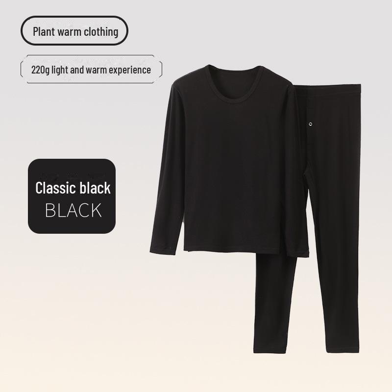 Men's and Women's Lyocelle Velvet Thermal Underwear Set - Warm Autumn and Winter Suit