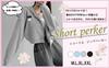de Short [Maison TAO] Hoodie, Zip-up, Length, Cropped, Hooded, Waffle, Casual, Korean, Plain, Sports, Women's (Blue, L)