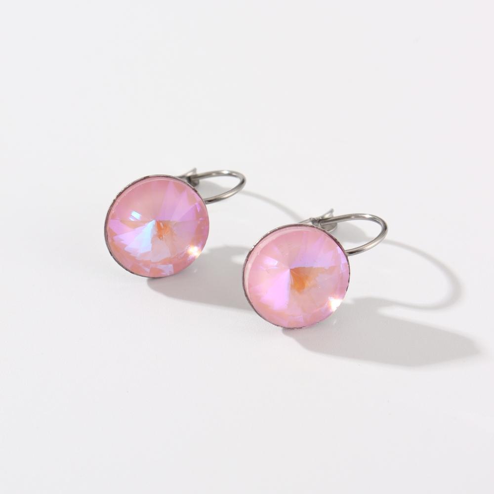 Fashion Round Artificial Crystal Hoop Earrings for Women Earring Jewelry Wedding Party Accessories
