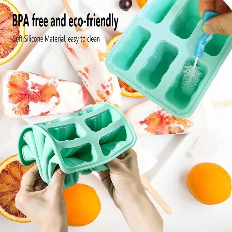 Popsicle Molds 4 Pieces Silicone Ice Pop Molds BPA Free Popsicle Mold Reusable Easy Release Ice Pop Make Homemade Ice Cream