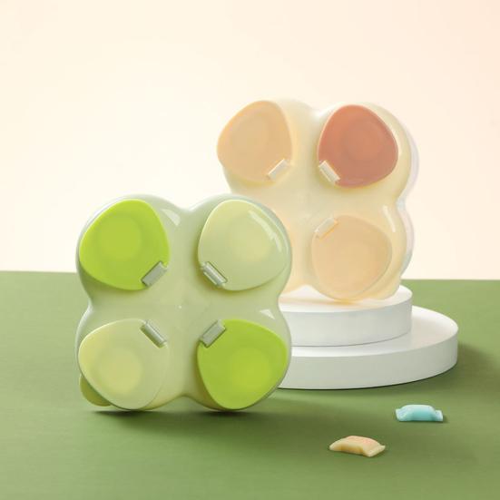 Milk Powder Box Portable Infant Milk Powder Dispenser with 4 Compartments No-Spill Kids Snack