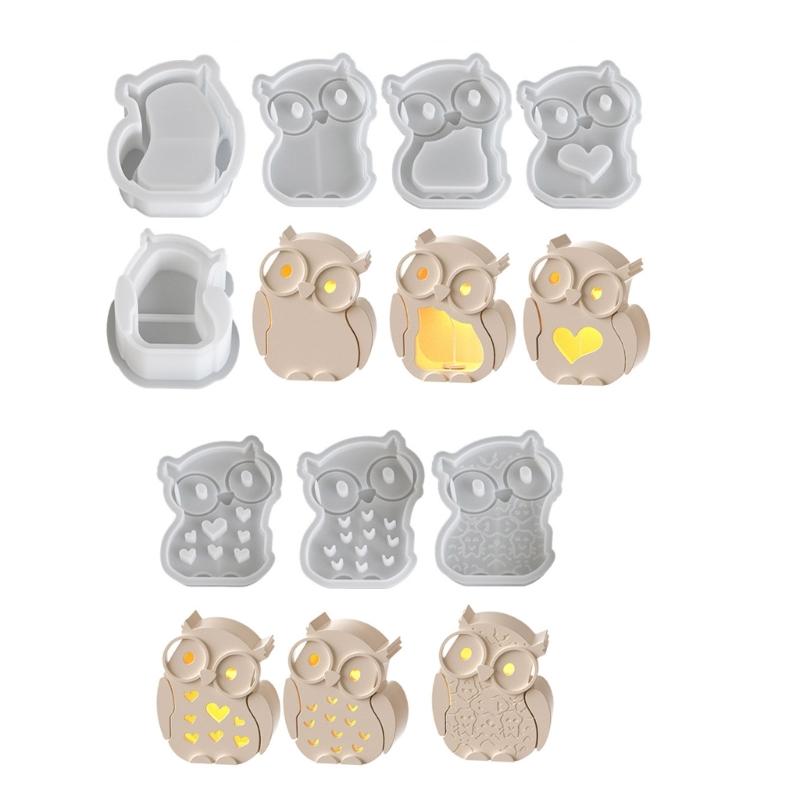 

Hollow Silhouettes Atmosphere Light Mold Silicone Desk Decoration Mold Jewelry Tool Candle Holder Embellishment Mould 1