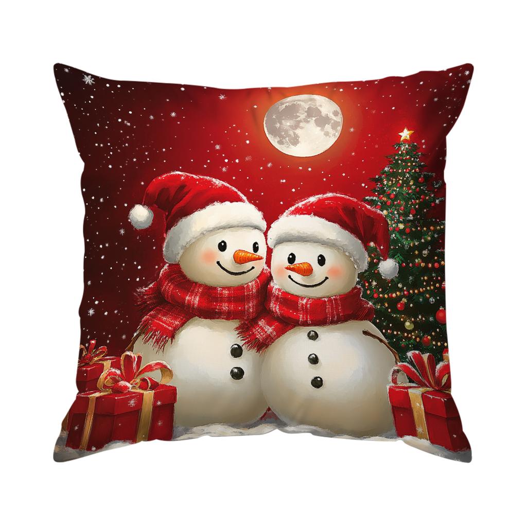 Santa Claus Cushions Pillowcase Polyester Cushion Cover Throw Pillow Sofa Decoration Pillowcover Home Car Sofa Decor