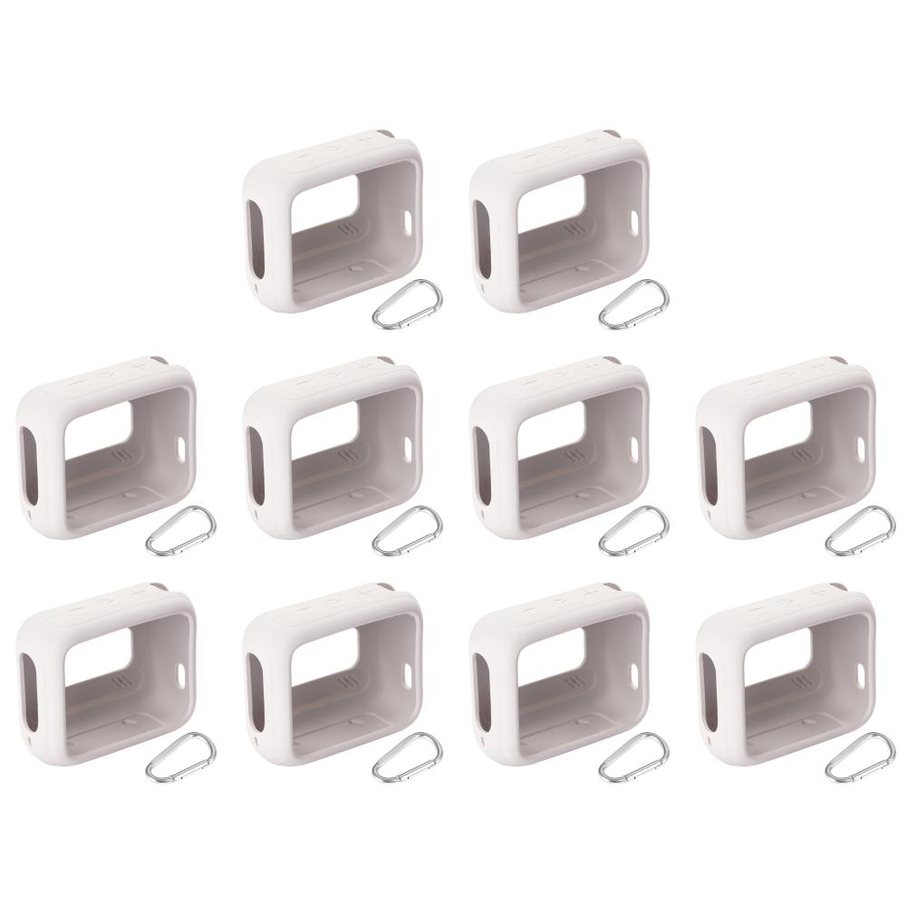 

Силиконовый защитный чехол для динамика от царапин с карабином для JBL GO 4(серый)