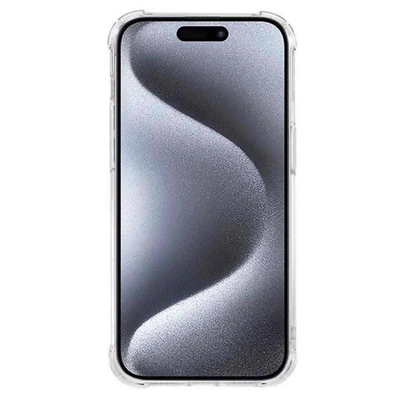 For iPhone 16 Pro Max TPU Case WANLONFENG WL3 Series 1.5mm Phone Cover (Big Lens Hole) with Tempered Glass