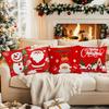 Red Christmas Theme Pillowcase Bedroom Sofa Cushion Cover 100% Polyester Living Room Soft Cushion Pillowcase Home Decor