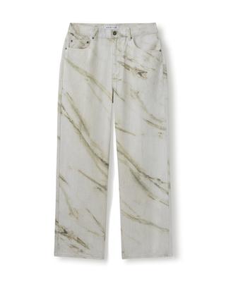 BESLOW Marble Digital Print Denim Pants Marble