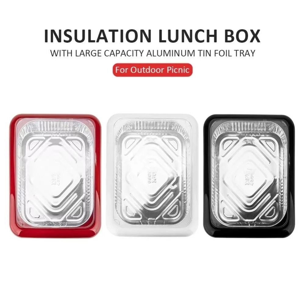 Insulation Lunch Box Foil Pans Holder Food Container Food Foil Tray  Camping Kitchenware