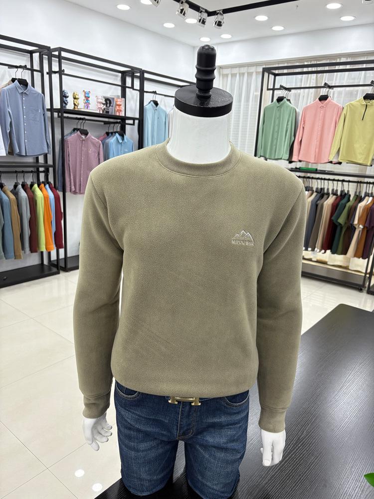 Men's Lambswool Velvet Thick Round Neck Winter Sweater - Super Warm Hoodie