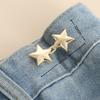 Pentagram Adjustable Waist Button for Pants Detachable Button Perfect Fit Jeans Buckle Waist Tightener Clothing Accessories