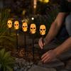Stake Lights for Outdoor Halloween Yard Decor - Vintage Black, Set of 5