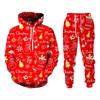 Christmas Series 3D Print Autumn Hoodies Pants Sets Men's Sweatshirts Sweatpants Two Piece Suits Outdoor Tracksuit Man Clothing