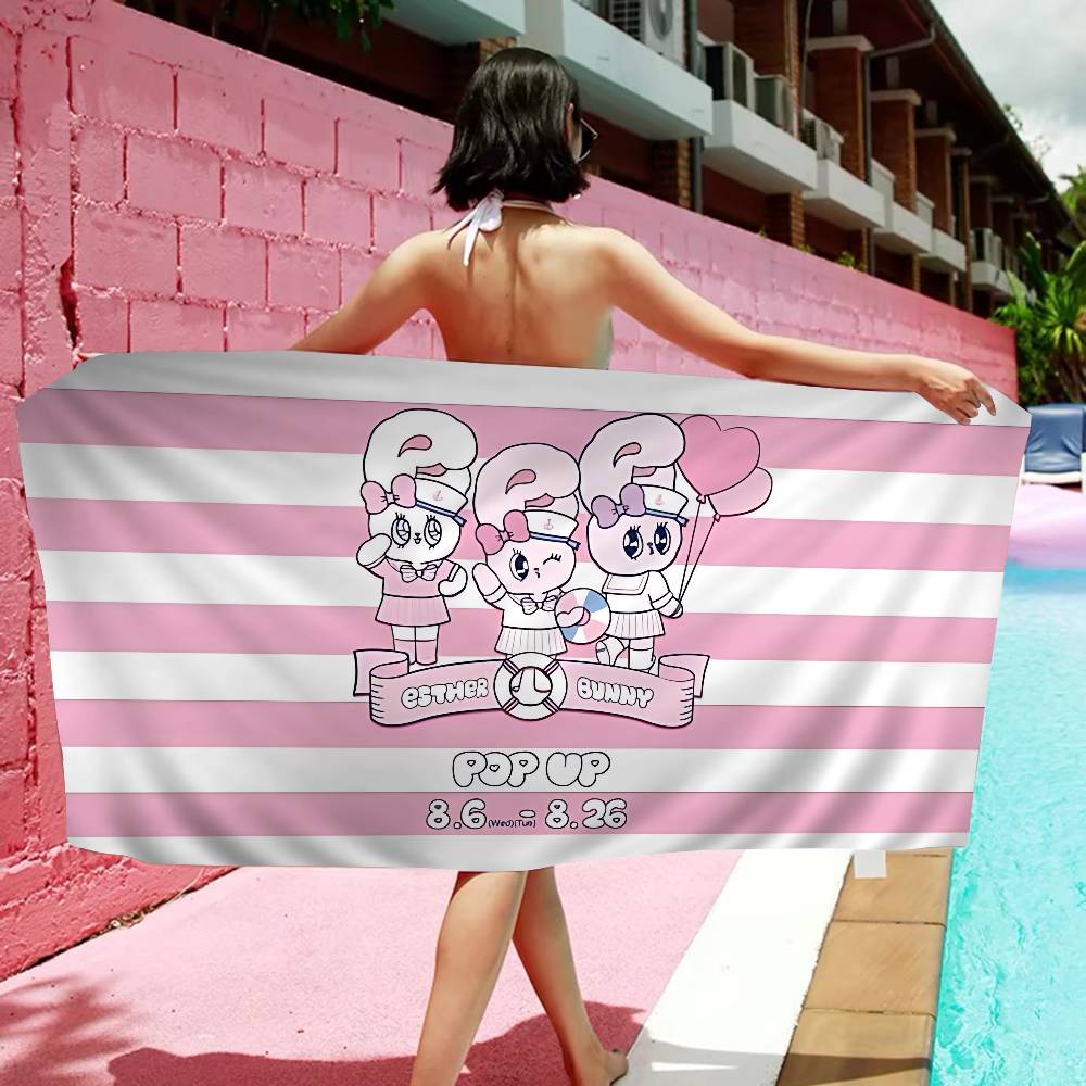 E-Esther B-Bunny Long Game Big Microfiber Beach Towels Quick Dry Towel Sand Beach Towels Pool Towel For Travel Swim Pool Yoga