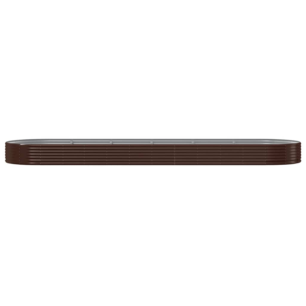 Raised Garden Bed Galvanized Steel 523 X 140 X 36 Cm Brown