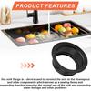 Matte Black Sink Flange Fits for InSinkErator FLG-MTBLK Sink Flange, Durable Stainless Steel Sink Flange for InSinkErator Garbage Disposals and Most