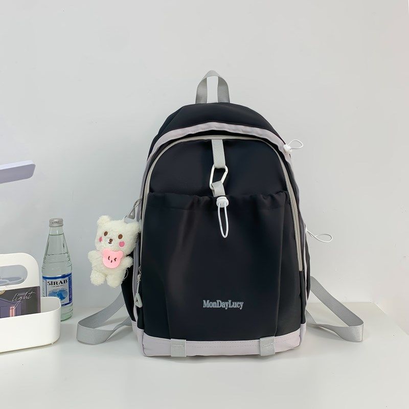 Schoolbag niche schoolbag junior high school high school students large capacity backpack high value simple universal college students versatile
