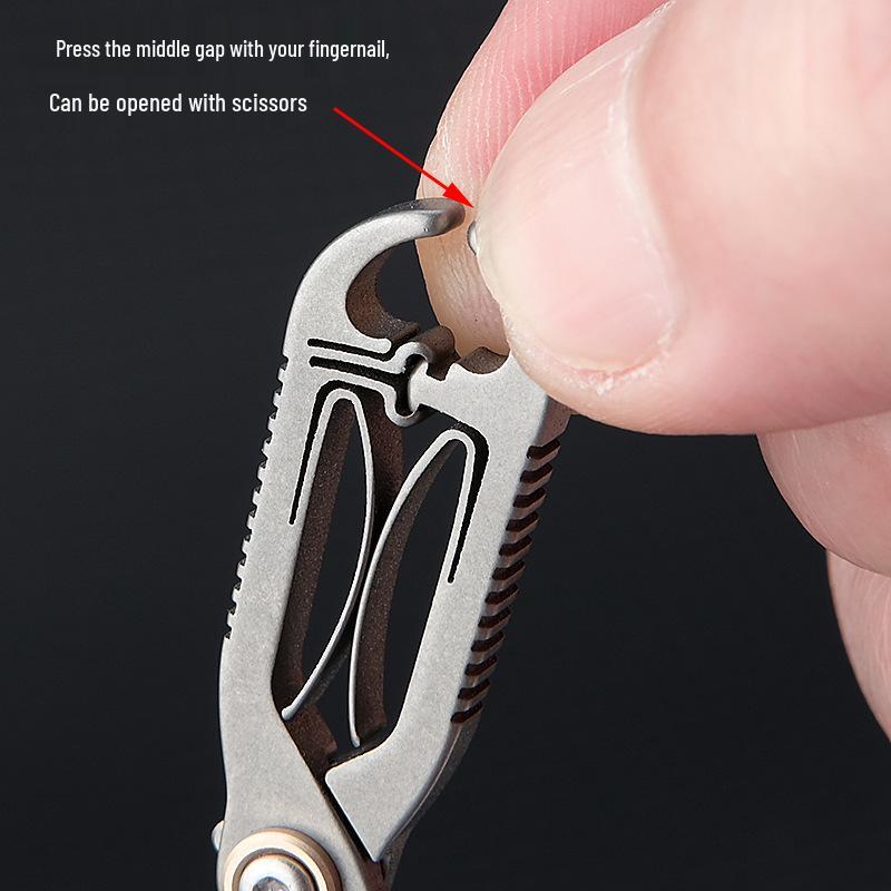 Titanium Alloy Mini Nose Hair Scissors - Round Tip, Unisex Trimmer for Nose Hair, Beard, and Eyebrows.